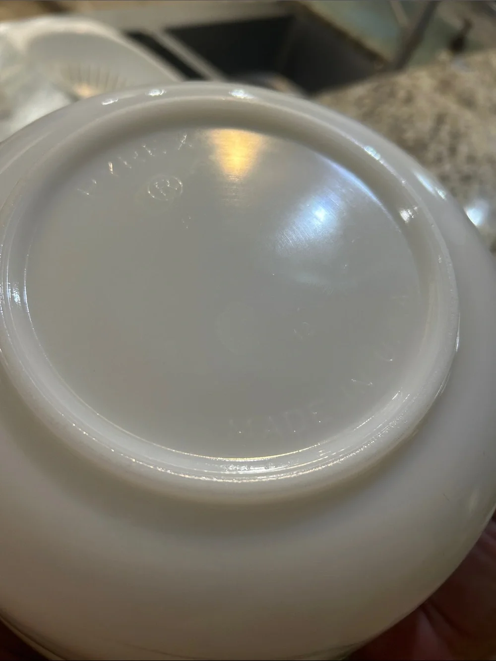 Vintage Large Pyrex White Milk Glass Mixing Bowl